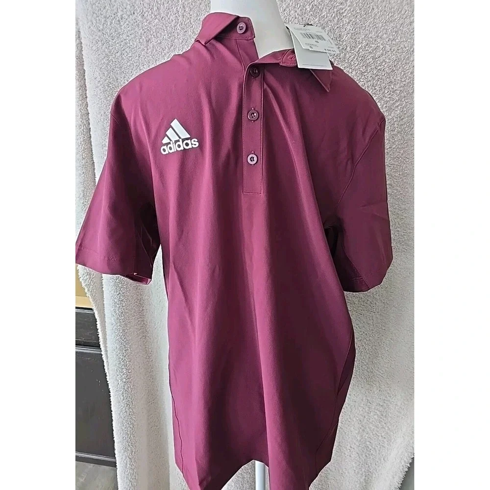 Adidas Men's M‎ STM Polo. Maroon New W/tags. Size S Golf Golfing